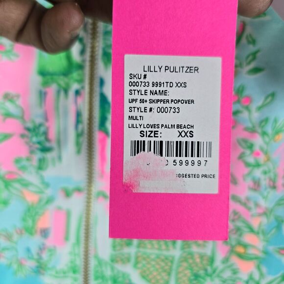 NWT LILLY PULITZER Half-Zip UPF 50+ Skipper Popover Palm Beach Size XXS - Picture 8 of 16